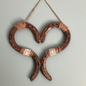 Handmade horseshoe heart